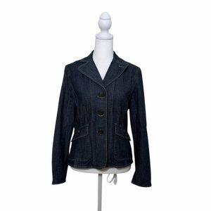 Ann Taylor Dark Blue Denim Blazer